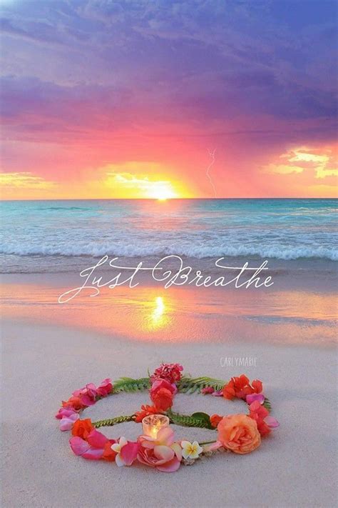 oh my beach sunset quotes peace and love just breathe quotes