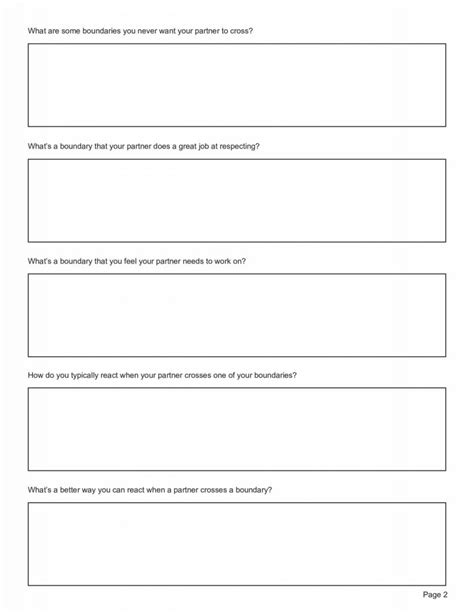 Marriage Boundaries Worksheet Pdf Therapybypro