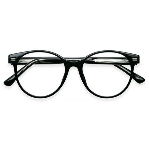 CH2810 Round Black Eyeglasses Frames | Leoptique