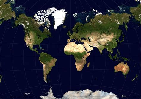 Satellite Map Of World