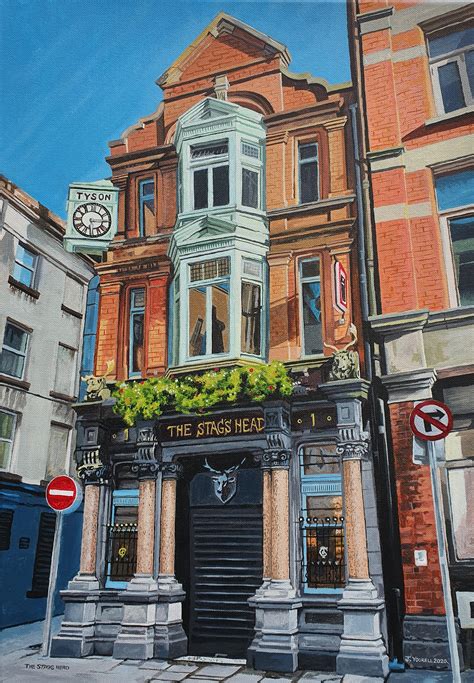 Painting Of The Stags Head Dublin Rireland