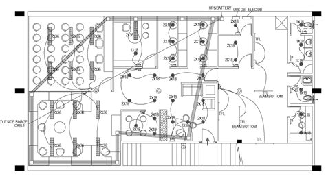 Autocad Drawing Of Electrical Layout Of Office Cadbull