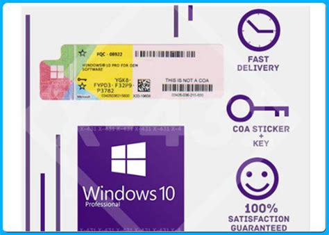 Microsoft Windows 10 Pro100 Genuine Product Key Code Win10 Pro Oem