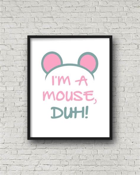 Im A Mouse Duh Mean Girls Quote Printable Wall Art Etsy Canada