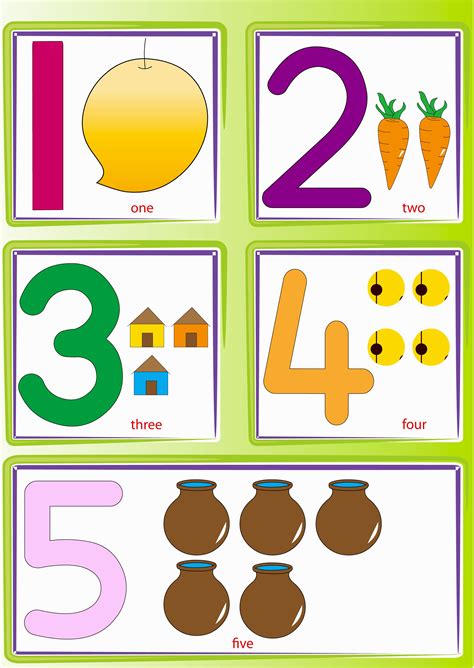 Teaching Numbers To Kindergarten Worksheets