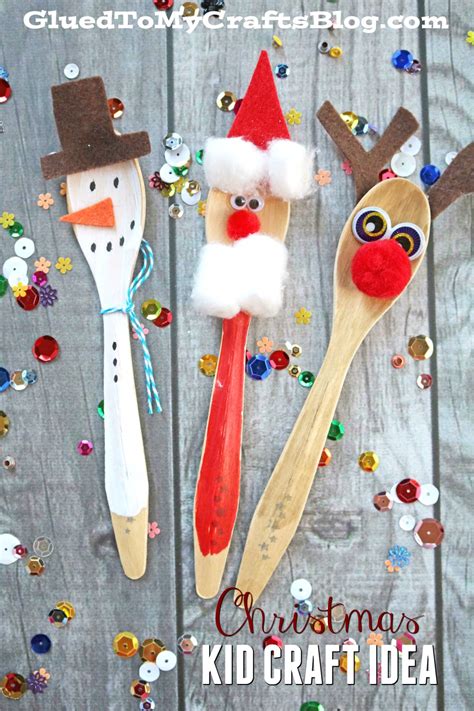 Involve pocoyo and his friends on your christmas celebration creating pocoyo's christmas decoration. Wooden Spoon Christmas Friends - Kid Craft - Glued To My ...