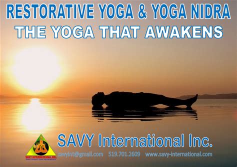 Restorative Yoga And Yoga Nidra Savy International Inc