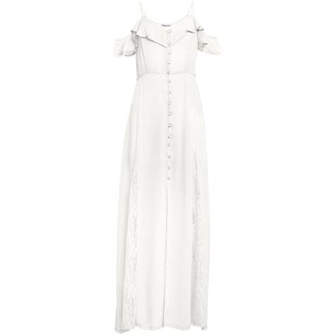White Cold Shoulder Maxi Dress