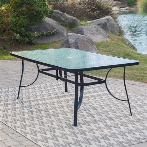 Coral Coast Wimberley 72 X 42 In Rectangle Glass Top Patio Dining
