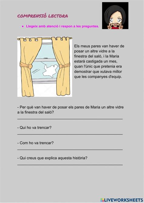 Comprensió lectora català online activity for Tercer de primaria babe subjects Workbook