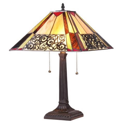 Evelyn Tiffany Style 2 Light Mission Table Lamp 16 Shade 1 Unit Ralphs