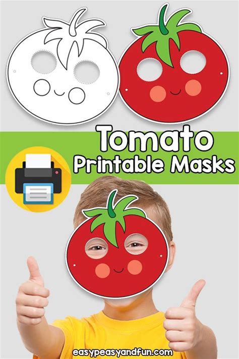 Printable Tomato Mask Template Tomato Mask Preschool Activities