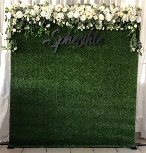 Grass Backdrop With Flowers For Hire Stage Backdrop Photo Booth Backdrop Flower Backdrop