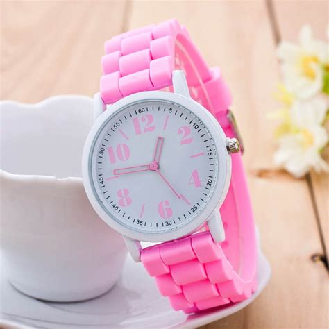Watch Women Silicone Band Quartz Wristwatches T Quartz Wrist Watch