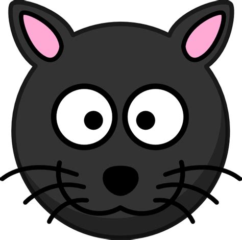 Black Cat Head Clip Art At Clker Com Vector Clip Art Online Royalty