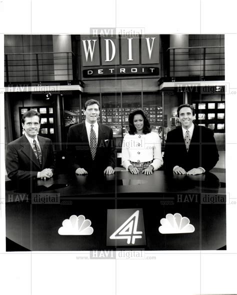 Wdiv Detroit Tv Channel 4 Anchors 1999 Vintage Photo Print
