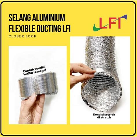 Jual Aluminium Selang Flexible Ducting Exhaust Fan 6 15 Cm Pjg 5 M