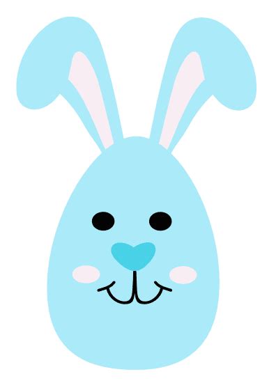 Egg Shape Bunny Head Easter Free Svg File Svg Heart