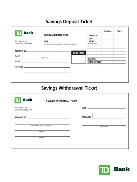 See the steps to fill out a deposit slip. Td Bank Deposit Slip - Fill Online, Printable, Fillable, Blank | pdfFiller