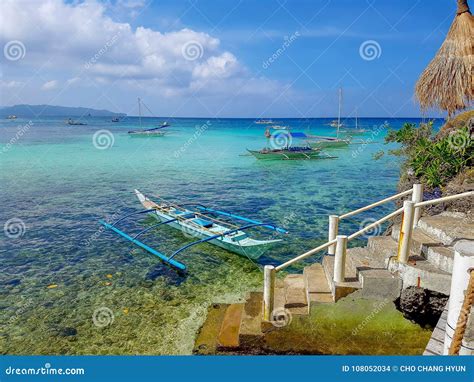 Diniwid Beach Landscape Boracay Island Philippines Stock Photo Image