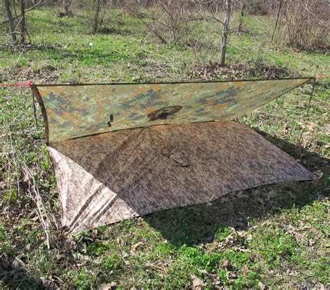 Horizontal Lean To Front With 2nd Poncho Ground Tarp