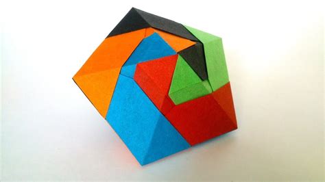 Origami Geometric Decahedron Of 5 Modules Geometric Origami Youtube