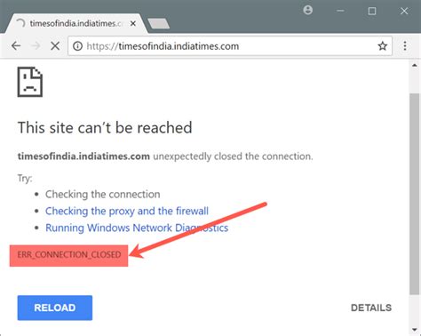 How To Fix Error Connection Closed Error In Google Chrome Webnots