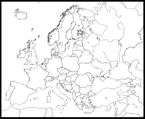 Mapa De Europa Para Colorear Estudiar