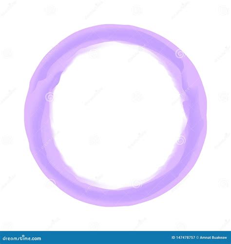 Circle Purple Colors With Watercolor Art Line For Background Purple