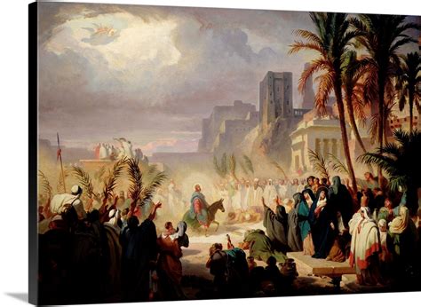 The Entry Of Christ Into Jerusalem By Louis Felix Leullier Wall Art