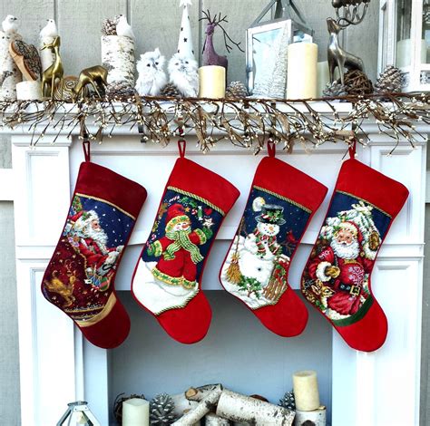 Shop for personalized stockings at bed bath & beyond. Needlepoint Christmas Stockings - Personalized Santa Snowman