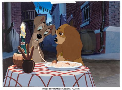 Lady And The Tramp Bella Notte Production Cel Setup