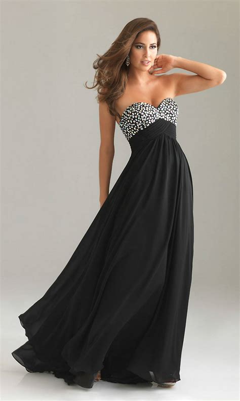 Prom Dress Black Chiffon Prom Dress Beading Prom Dress Long Prom