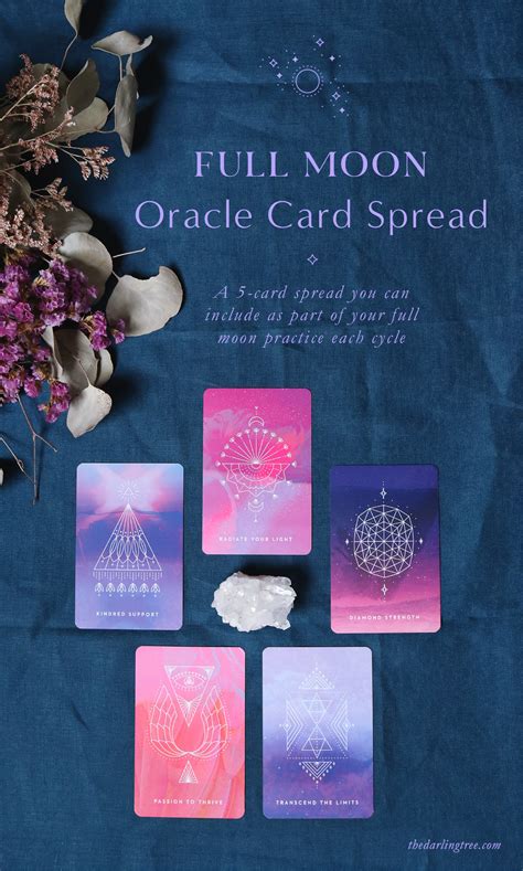 Full Moon Card Oracle Card Spread The Darling Tree