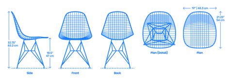 Eames Wire Chair Dimensions And Drawings Dimensionsguide