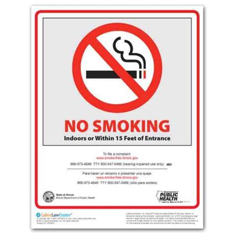 Illinois No Smoking Poster No Smoking Posters