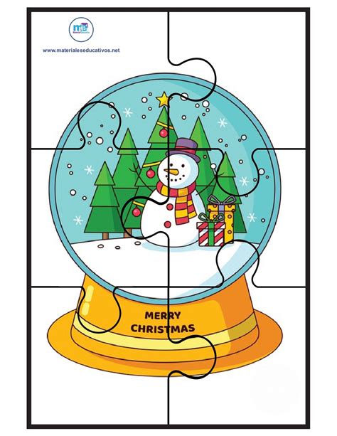 Puzzles De Navidad Para Imprimir Recortar Y Jugar I Material Educativo