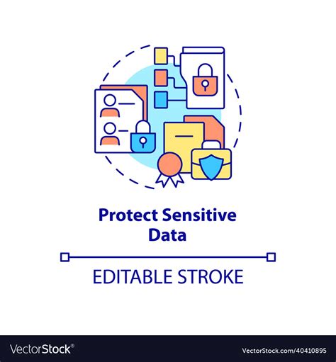 Protect Sensitive Data Concept Icon Royalty Free Vector