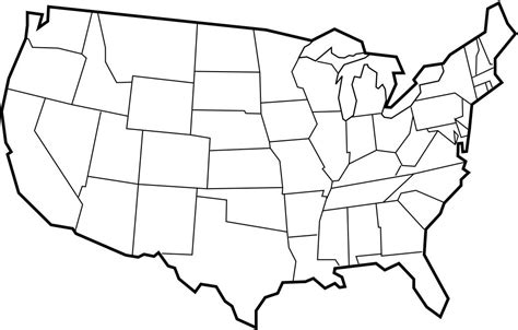 Printable 50 State Map Of The Us