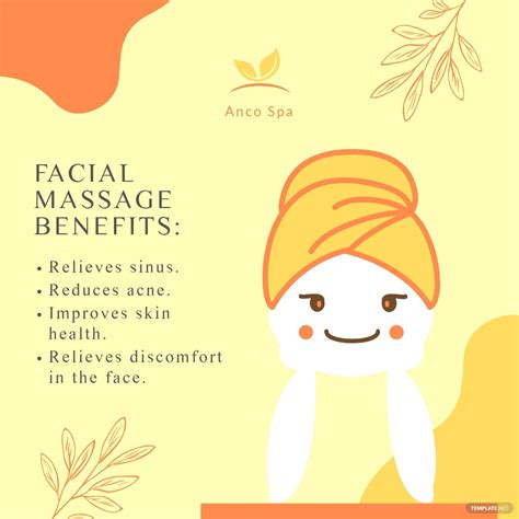 Free Facial Massage Benefits Infographic Post