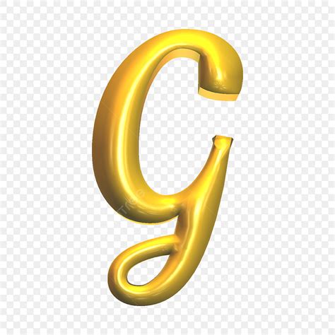 Letter G 3d Images 3d Golden Alphabet Letter G Isolated On Transparent