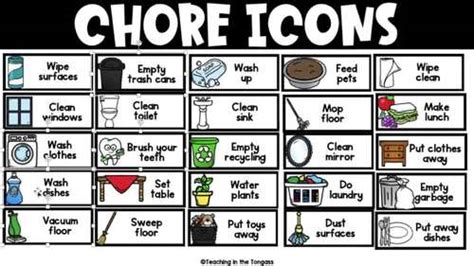 Digital And Printable Chore Chart For Home By Teaching In The Tongass