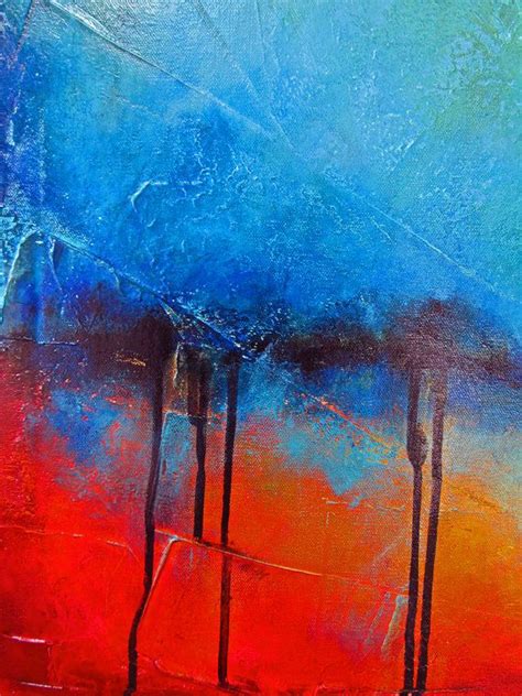 Oxidized Metal 10 Abstract Acrylic Painting On Canvas 36 X Etsy