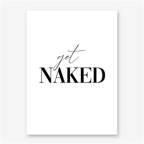 get naked poster print modern poster print typography art etsy