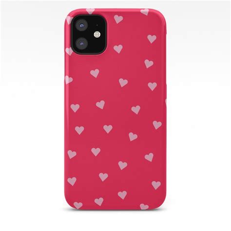 Pink Hearts Run Free On Hot Pink Iphone Case By Lucybrownlane