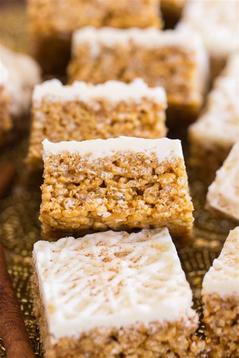 Gingerbread Rice Krispie Treats The Gold Lining Girl