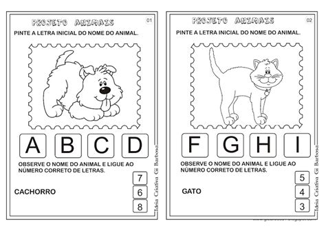 Atividade Projeto Animais Ideia Criativa Educação Infantil Gi Carvalho