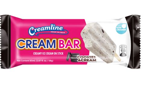 creamline cream bar cookies and cream 85ml