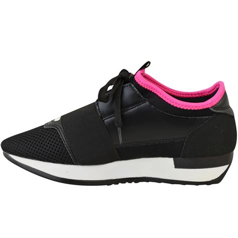 Womens Ladies Sneakers Bali Trainer Runner Stretch Band Gym Comfy Size