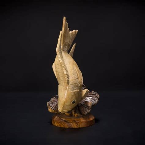 Fish Wood Carving Sculpture Decora Loft